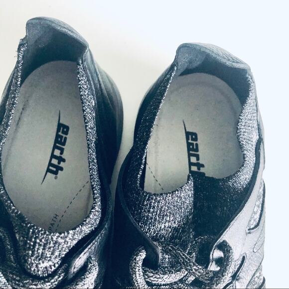 Earth 'Blaze' Women's 8 Mesh & Leather Comfort Sneaker Gray Runnign Walking - Picture 7 of 12